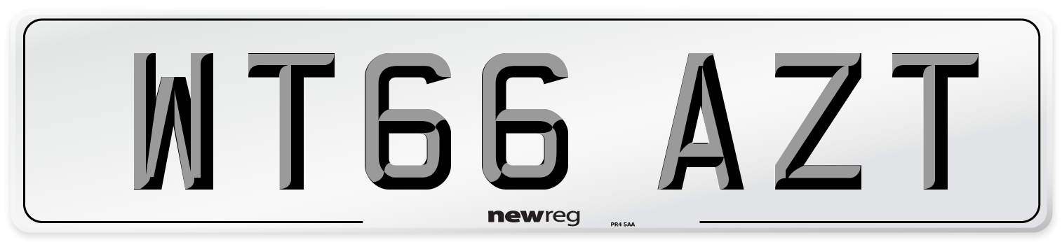 WT66 AZT Number Plate from New Reg